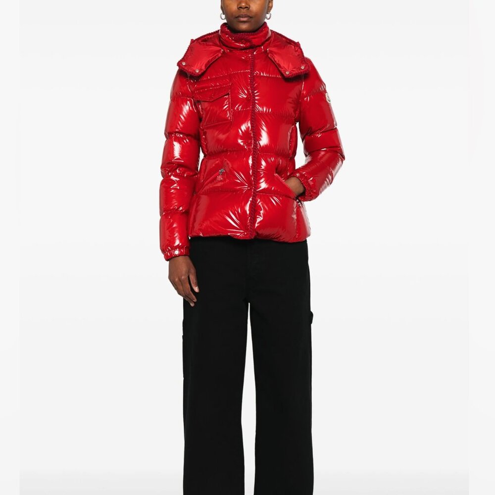 Moncler Red Glareins Short Down Jacket